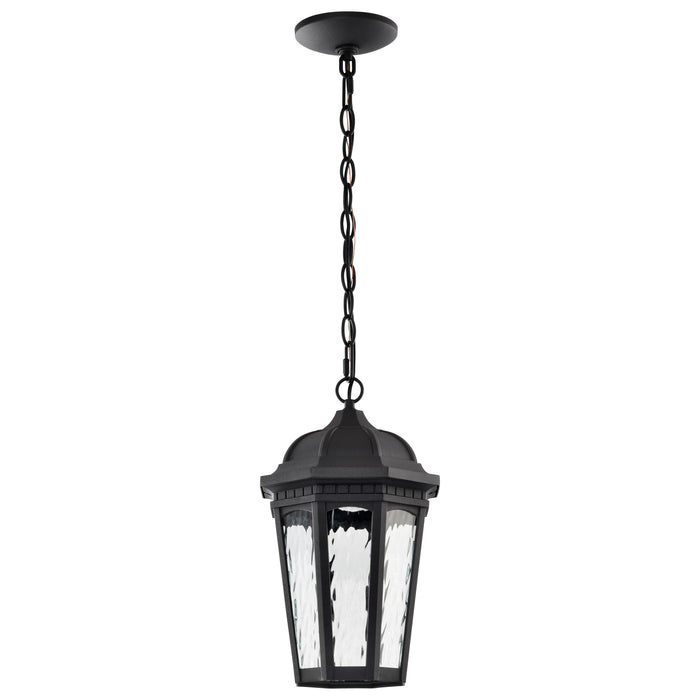 SATCO/NUVO East River Collection 1-Light Outdoor Hanging Fixture LED Smart - Starfish RGBTW CCT Selectable Matte Black Clear Water Glass (62-5944)