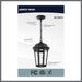 SATCO/NUVO East River Collection 1-Light Outdoor Hanging Fixture LED Smart - Starfish RGBTW CCT Selectable Matte Black Clear Water Glass (62-5944)