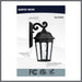 SATCO/NUVO East River Collection 1-Light Outdoor Small Wall Fixture LED Smart - Starfish RGBTW CCT Selectable Matte Black Clear Water Glass (62-5945)