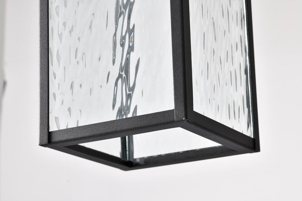 SATCO/NUVO Austen Collection 1-Light Outdoor Hanging Fixture LED Smart - Starfish RGBTW CCT Selectable Matte Black Clear Water Glass (62-5996)