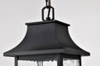 SATCO/NUVO Austen Collection 1-Light Outdoor Hanging Fixture LED Smart - Starfish RGBTW CCT Selectable Matte Black Clear Water Glass (62-5996)
