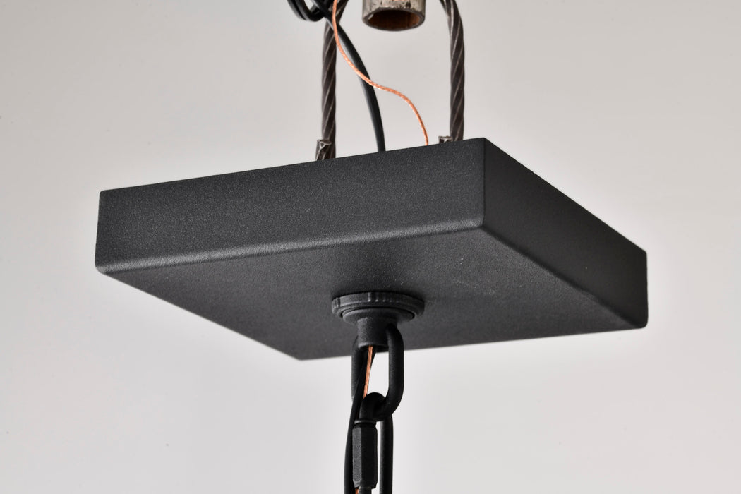 SATCO/NUVO Austen Collection 1-Light Outdoor Hanging Fixture LED Smart - Starfish RGBTW CCT Selectable Matte Black Clear Water Glass (62-5996)