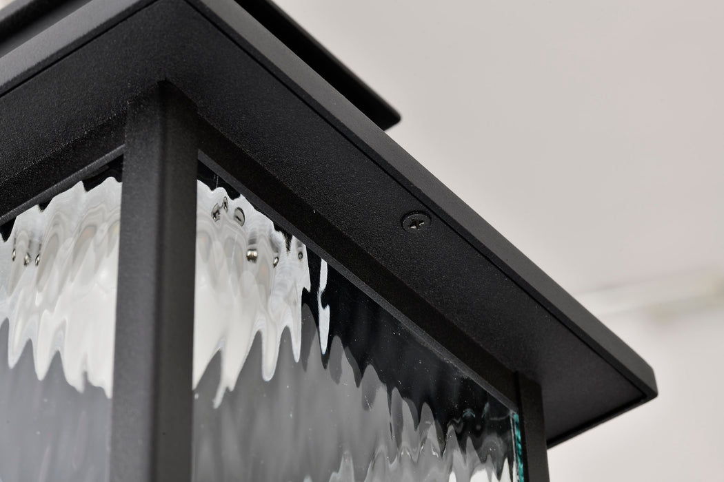 SATCO/NUVO Austen Collection 1-Light Outdoor Hanging Fixture LED Smart - Starfish RGBTW CCT Selectable Matte Black Clear Water Glass (62-5996)