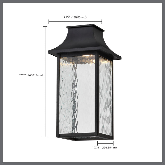 SATCO/NUVO Austen Collection 1-Light Outdoor Hanging Fixture LED Smart - Starfish RGBTW CCT Selectable Matte Black Clear Water Glass (62-5996)