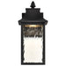 SATCO/NUVO Austen Collection 1-Light Outdoor Small Wall Fixture LED Smart - Starfish RGBTW CCT Selectable Matte Black Clear Water Glass (62-5997)