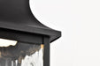 SATCO/NUVO Austen Collection 1-Light Outdoor Small Wall Fixture LED Smart - Starfish RGBTW CCT Selectable Matte Black Clear Water Glass (62-5997)