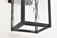 SATCO/NUVO Austen Collection 1-Light Outdoor Small Wall Fixture LED Smart - Starfish RGBTW CCT Selectable Matte Black Clear Water Glass (62-5997)