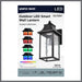 SATCO/NUVO Austen Collection 1-Light Outdoor Small Wall Fixture LED Smart - Starfish RGBTW CCT Selectable Matte Black Clear Water Glass (62-5997)