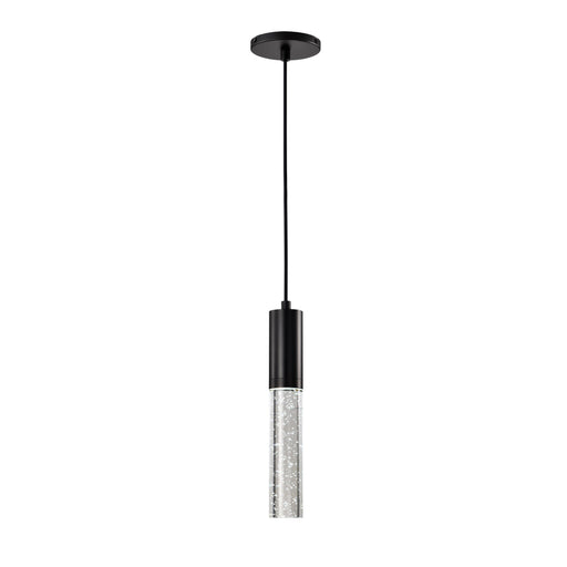 SATCO/NUVO Lacey 2 Inch LED Mini Pendant RGB/Tunable White Starfish Enabled Matte Black With K9 Bubble Crystal (62-6001)