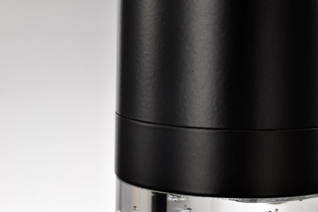 SATCO/NUVO Lacey 2 Inch LED Mini Pendant RGB/Tunable White Starfish Enabled Matte Black With K9 Bubble Crystal (62-6001)