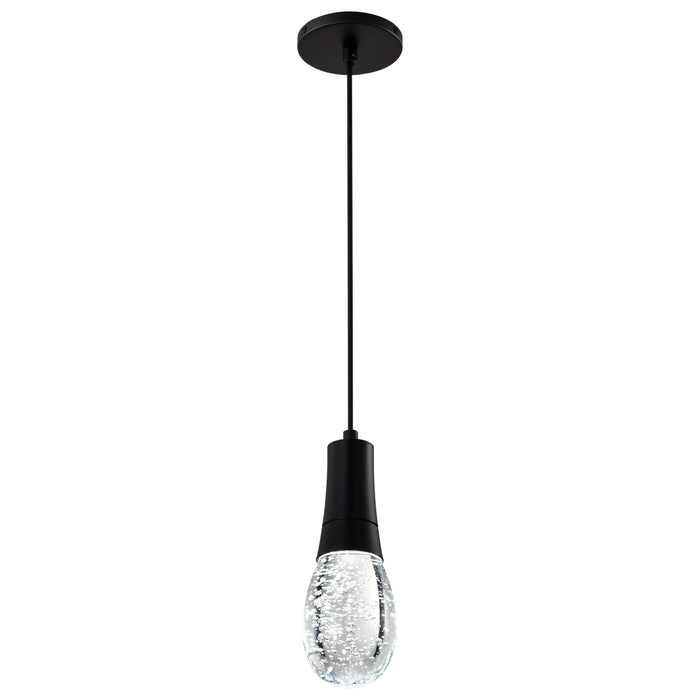 SATCO/NUVO Lacey 4 Inch LED Pendant RGB/Tunable White Starfish Enabled Matte Black With K9 Bubble Crystal (62-6002)