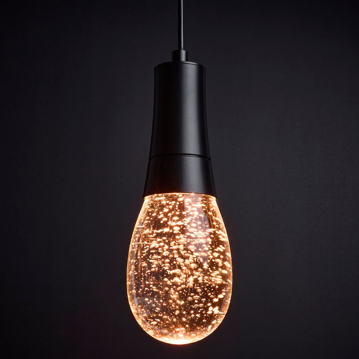 SATCO/NUVO Lacey 4 Inch LED Pendant RGB/Tunable White Starfish Enabled Matte Black With K9 Bubble Crystal (62-6002)
