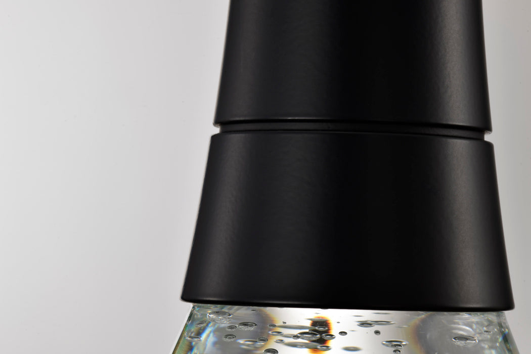 SATCO/NUVO Lacey 4 Inch LED Pendant RGB/Tunable White Starfish Enabled Matte Black With K9 Bubble Crystal (62-6002)