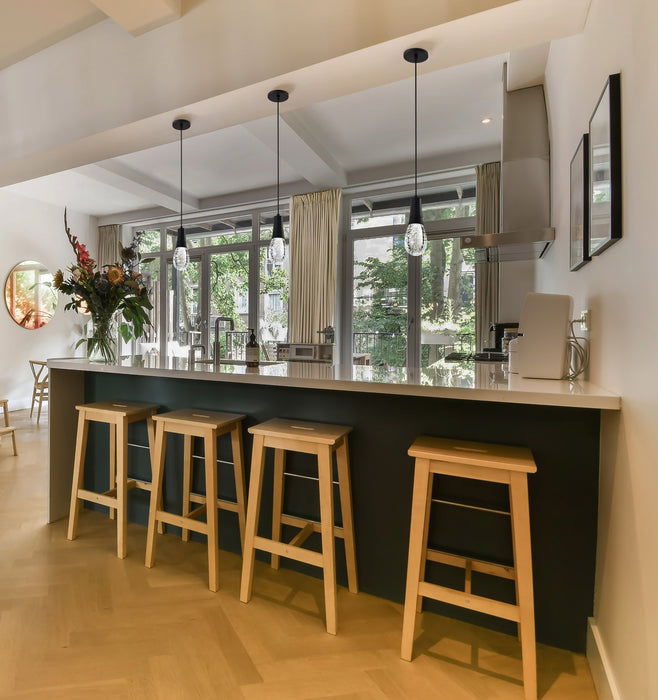 SATCO/NUVO Lacey 4 Inch LED Pendant RGB/Tunable White Starfish Enabled Matte Black With K9 Bubble Crystal (62-6002)