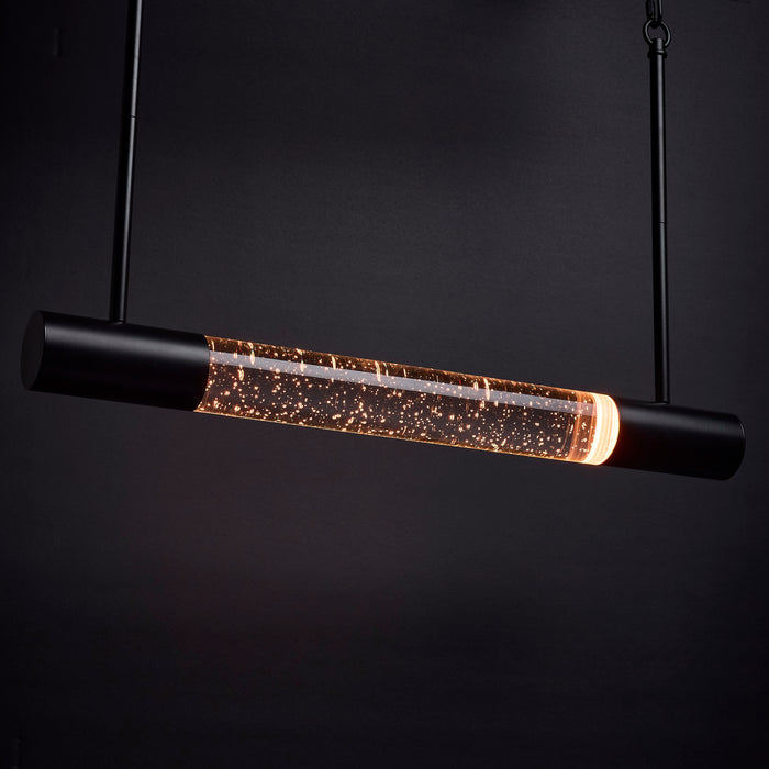 SATCO/NUVO Lacey 10 Inch LED Island Pendant RGB/Tunable White Starfish Enabled Matte Black With K9 Bubble Crystal (62-6003)