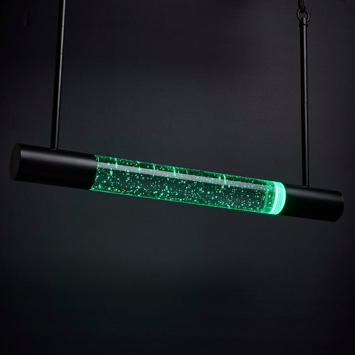 SATCO/NUVO Lacey 10 Inch LED Island Pendant RGB/Tunable White Starfish Enabled Matte Black With K9 Bubble Crystal (62-6003)