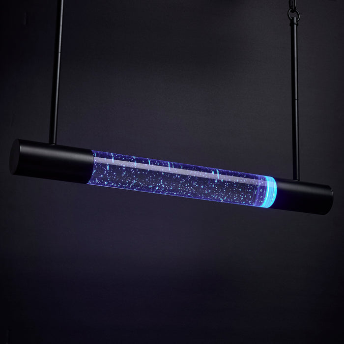 SATCO/NUVO Lacey 10 Inch LED Island Pendant RGB/Tunable White Starfish Enabled Matte Black With K9 Bubble Crystal (62-6003)