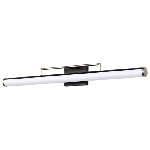 SATCO/NUVO Solano 39W LED Large Vanity 3000K 3120Lm 120V Dimmable Black And Brushed Nickel Finish White Acrylic Lens (62-659)