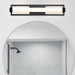 SATCO/NUVO Canal 26W LED Medium Vanity 3000K 2080Lm 120V Dimmable Matte Black Finish White Acrylic Lens (62-668)