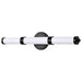 SATCO/NUVO Kagen 26W LED Medium Vanity 3000K 2080Lm 120V Dimmable Matte Black Finish White Acrylic Lens (62-678)