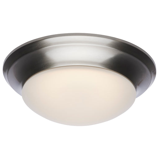 SATCO/NUVO 18W Flush Mount Twist And Lock Fixture LED 12 Inch Brushed Nickel Finish Frosted Glass 1500Lm 3000K 90 CRI (62-686)