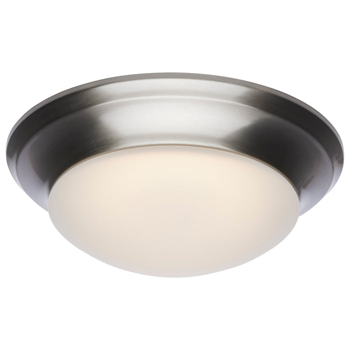 SATCO/NUVO 18W Flush Mount Twist And Lock Fixture LED 12 Inch Brushed Nickel Finish Frosted Glass 1500Lm 3000K 90 CRI (62-686)