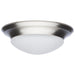 SATCO/NUVO 18W Flush Mount Twist And Lock Fixture LED 12 Inch Brushed Nickel Finish Frosted Glass 1500Lm 3000K 90 CRI (62-686)