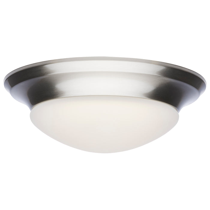 SATCO/NUVO 18W Flush Mount Twist And Lock Fixture LED 12 Inch Brushed Nickel Finish Frosted Glass 1500Lm 3000K 90 CRI (62-686)