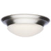 SATCO/NUVO 18W Flush Mount Twist And Lock Fixture LED 12 Inch Brushed Nickel Finish Frosted Glass 1500Lm 3000K 90 CRI (62-686)