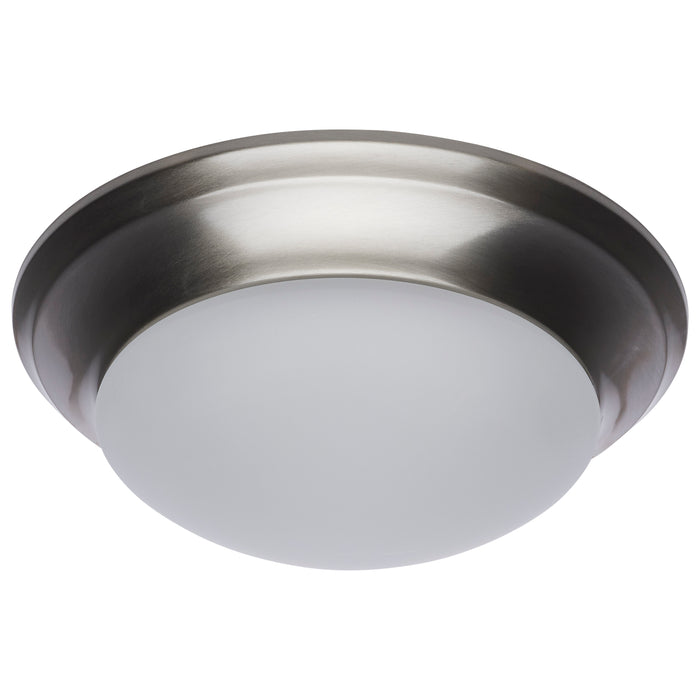 SATCO/NUVO 18W Flush Mount Twist And Lock Fixture LED 12 Inch Brushed Nickel Finish Frosted Glass 1500Lm 3000K 90 CRI (62-686)