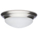 SATCO/NUVO 18W Flush Mount Twist And Lock Fixture LED 12 Inch Matte Black Finish Frosted Glass 1500Lm 3000K 90 CRI  (62-687)