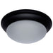 SATCO/NUVO 25W Flush Mount Twist And Lock Fixture LED 14 Inch Matte Black Finish Frosted Glass 2100Lm 3000K 90 CRI (62-689)