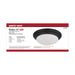 SATCO/NUVO 25W Flush Mount Twist And Lock Fixture LED 14 Inch Matte Black Finish Frosted Glass 2100Lm 3000K 90 CRI (62-689)