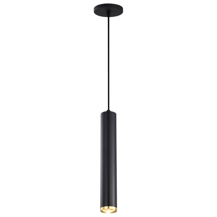 SATCO/NUVO Century 12W 16 Inch LED Pendant Matte Black And Brushed Brass Finish (62-818)