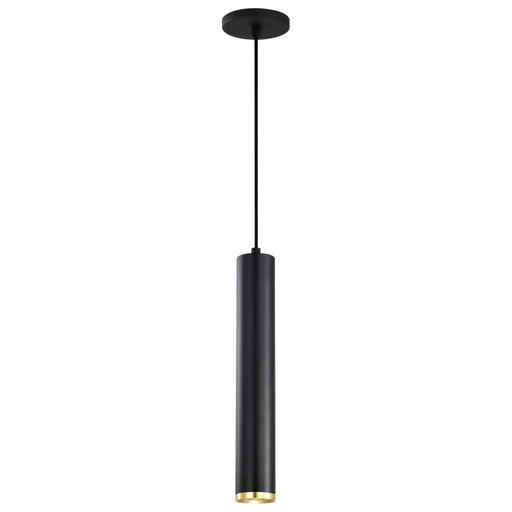 SATCO/NUVO Century 12W 16 Inch LED Pendant Matte Black And Brushed Brass Finish (62-818)