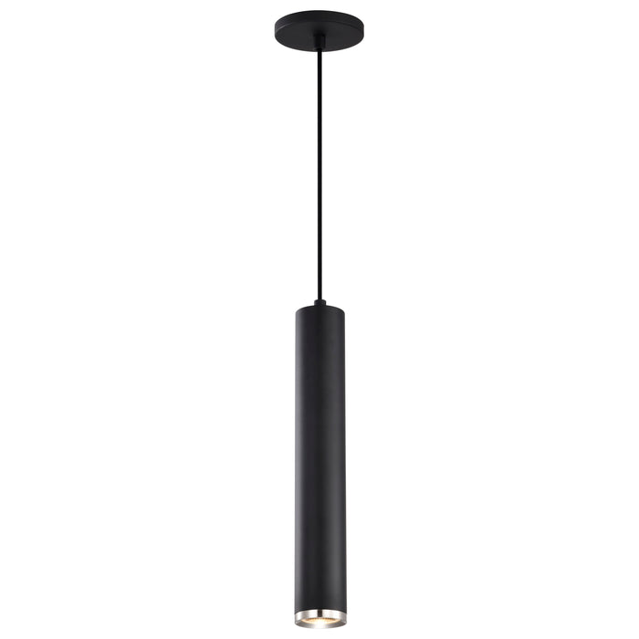 SATCO/NUVO Century 12W 16 Inch LED Pendant Matte Black And Brushed Nickel Finish (62-819)