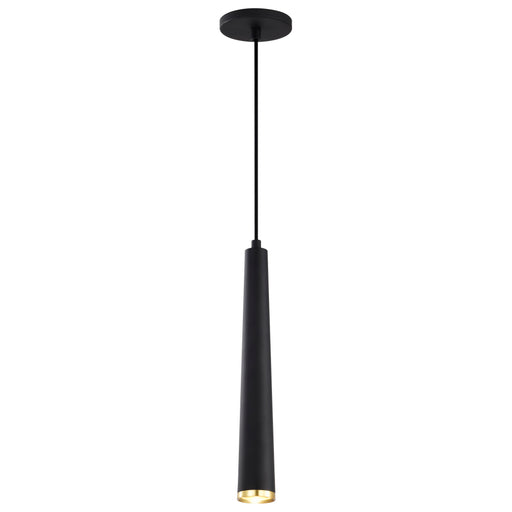 SATCO/NUVO Melrose 12W 16 Inch LED Pendant Matte Black And Brushed Brass Finish (62-828)