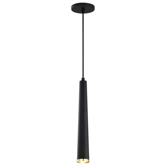 SATCO/NUVO Melrose 12W 16 Inch LED Pendant Matte Black And Brushed Brass Finish (62-828)