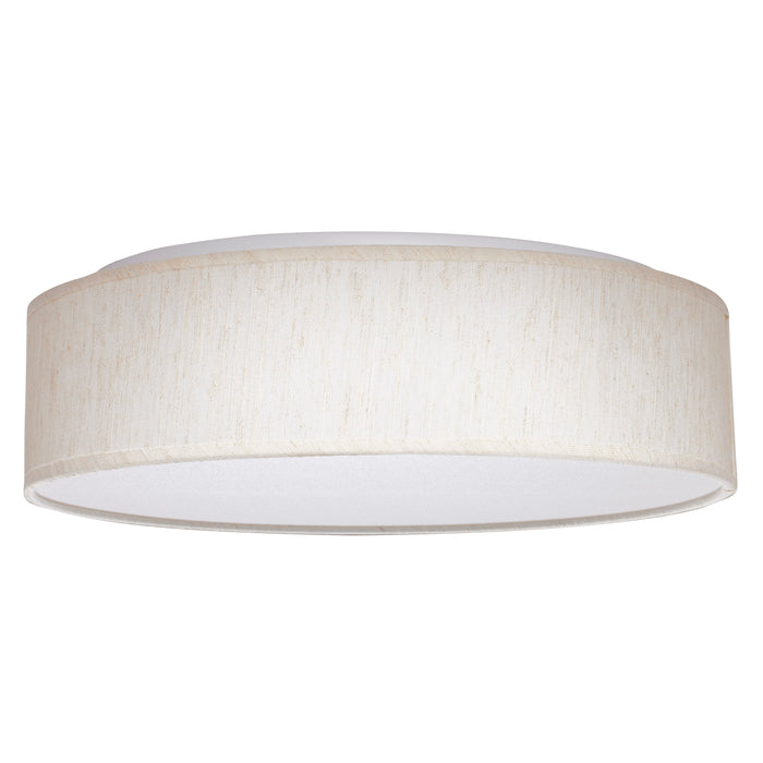 SATCO/NUVO 15 Inch CCT Selectable Fabric Drum LED Decor Flush Mount Fixture Beige Fabric Shade Acrylic Diffuser (62-998)