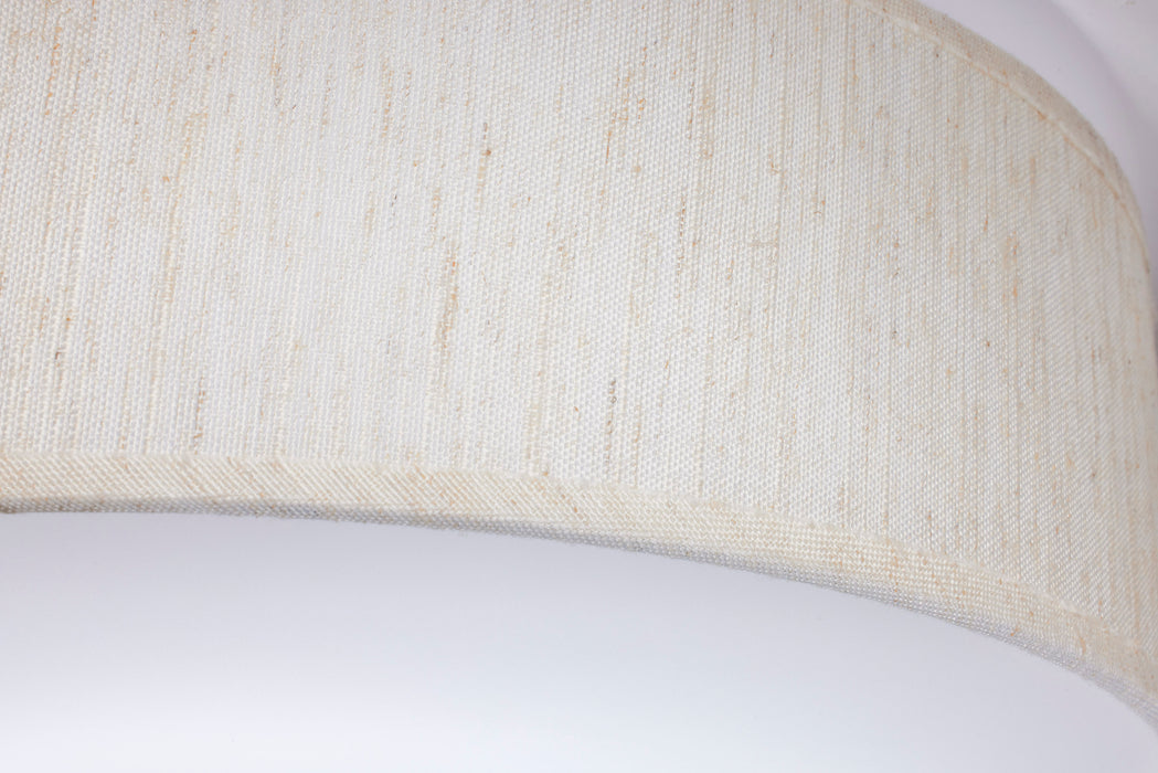 SATCO/NUVO 15 Inch CCT Selectable Fabric Drum LED Decor Flush Mount Fixture Beige Fabric Shade Acrylic Diffuser (62-998)