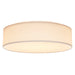 SATCO/NUVO 15 Inch CCT Selectable Fabric Drum LED Decor Flush Mount Fixture White Fabric Shade Acrylic Diffuser (62-999)