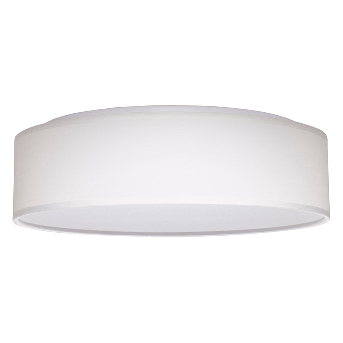 SATCO/NUVO 15 Inch CCT Selectable Fabric Drum LED Decor Flush Mount Fixture White Fabric Shade Acrylic Diffuser (62-999)