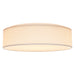 SATCO/NUVO 15 Inch CCT Selectable Fabric Drum LED Decor Flush Mount Fixture White Fabric Shade Acrylic Diffuser (62-999)