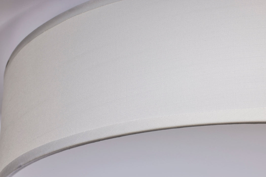 SATCO/NUVO 15 Inch CCT Selectable Fabric Drum LED Decor Flush Mount Fixture White Fabric Shade Acrylic Diffuser (62-999)
