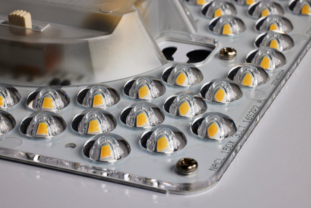 SATCO/NUVO 15 Inch CCT Selectable Fabric Drum LED Decor Flush Mount Fixture White Fabric Shade Acrylic Diffuser (62-999)