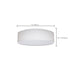 SATCO/NUVO 15 Inch CCT Selectable Fabric Drum LED Decor Flush Mount Fixture White Fabric Shade Acrylic Diffuser (62-999)