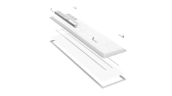Sylvania PANELF4A035UNHD84014GWH LED 1X4 Flat Panel 4A 35W 120-347V 0-10V Dimming 3850Lm 80 CRI 4000K For Lay In Grid Ceilings White Painted Finish (62266)