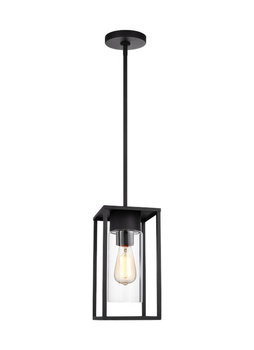 Generation Lighting Vado One Light Outdoor Pendant Lantern Black-Black Cord (6231101-12)