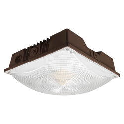 Sylvania CANOPYS4AS020UNVD8SC2G5BZ LED Canopy Square 8 Inch Wattage/CCT Selectable 10W/15W/20W 3000K/4000K/5000K 120-277V 0-10V Dimming Garage Optics Bronze Painted (62537)
