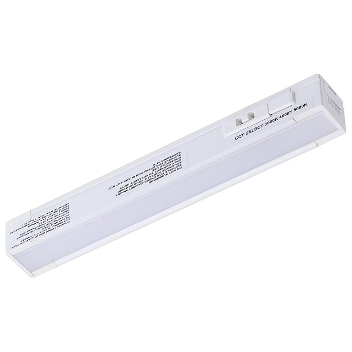 SATCO/NUVO 2W 6-Inch LED Under Cabinet CCT Selectable 3000K/4000K/5000K 90 CRI 120V Dimmable White Finish (63-401)